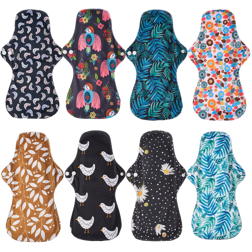 Toallas sanitarias con carb&oacute;n de bamb&uacute; para uso nocturno, pa&ntilde;o de higiene femenina, lavable, 1 unidad, env&iacute;o gratis-1