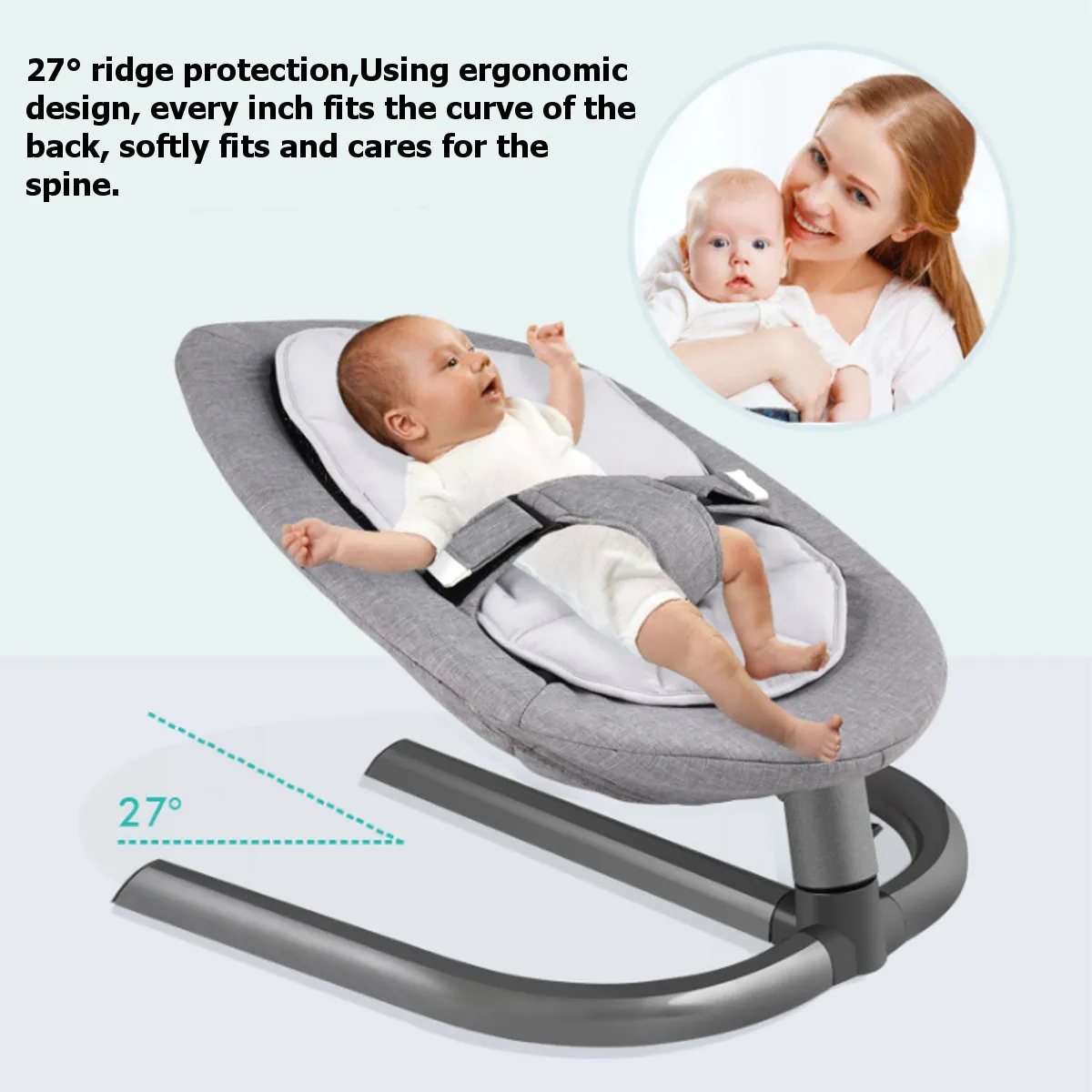 

Baby Manual Rocking Electric Rocking Chair Artifact Newborn Baby Sleeping Basket with Mosquito Net and Toys Kids Swing Cardle