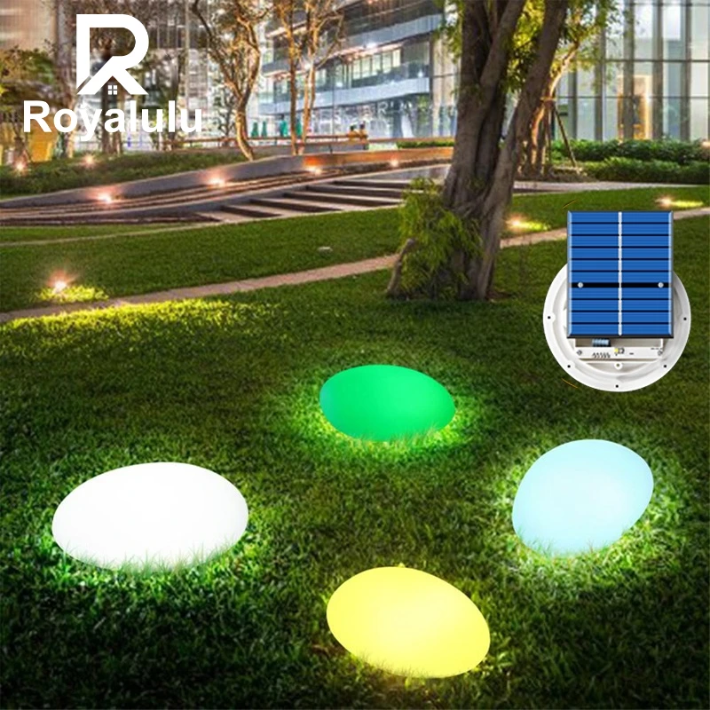 

Садовые светильники Royalulu на солнечной батарее, светящиеся Уличные светильники в форме камня, меняющие цвет, Ландшафтная водонепроницаемая ...