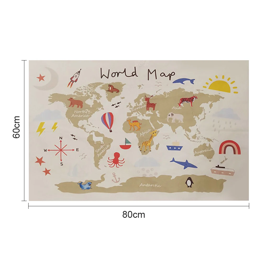 

Wholesale Nordic Wind Wall Decoration Children'S Room Wall Decoration Map Tapestry Background Cloth Photography Scene Props