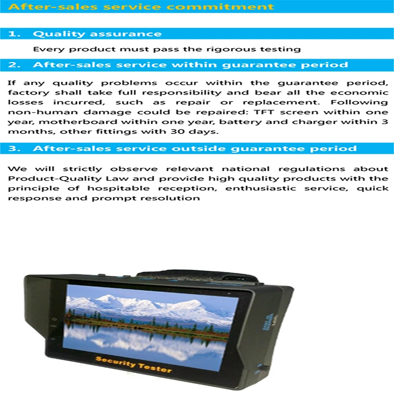 

New Surveillance Audio Video Input 3.5" TFT Color LED Portable Test Monitor CCTV Camera Security Tester