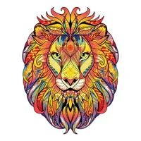 unique wooden puzzles lion animal shapes wooden jigsaw puzzle for adults children educational toys puzzles games diy crafts gift