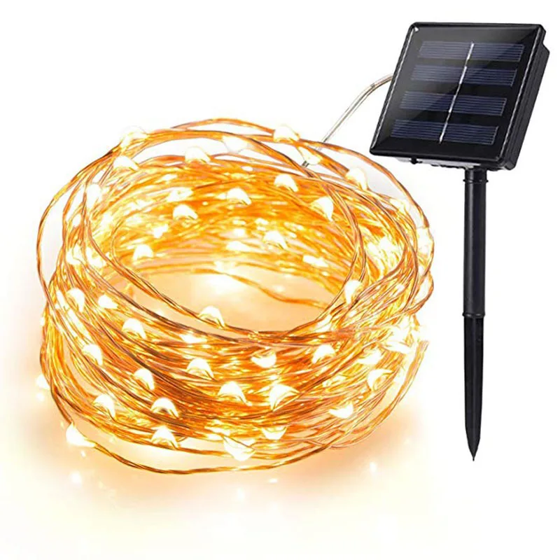 

10m 100 LED /20m 200 LED Solar String Fairy Lights Waterproof Outdoor Garland Solar Power Lamp Christmas For Garden Decoration