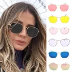 2020 металлические солнцезащитные очки женские брендовые дизайнерские ретро круглые солнцезащитные очки винтажные мужские женские очки UV400 Солнцезащитные очки кошачий глаз