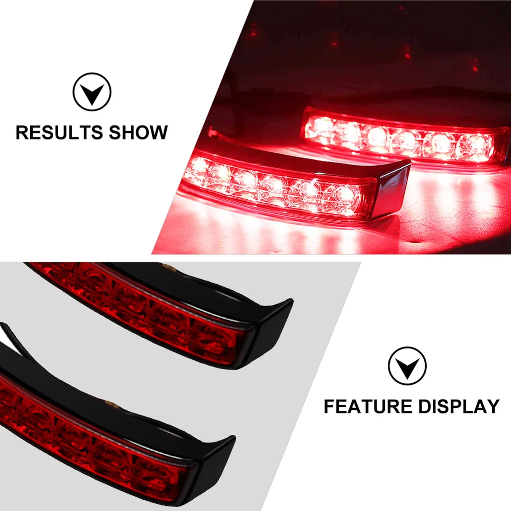 

1 Pair Motorcycle Side Marker Light Bar Motorcycle Trunk Tail Box Tail Light