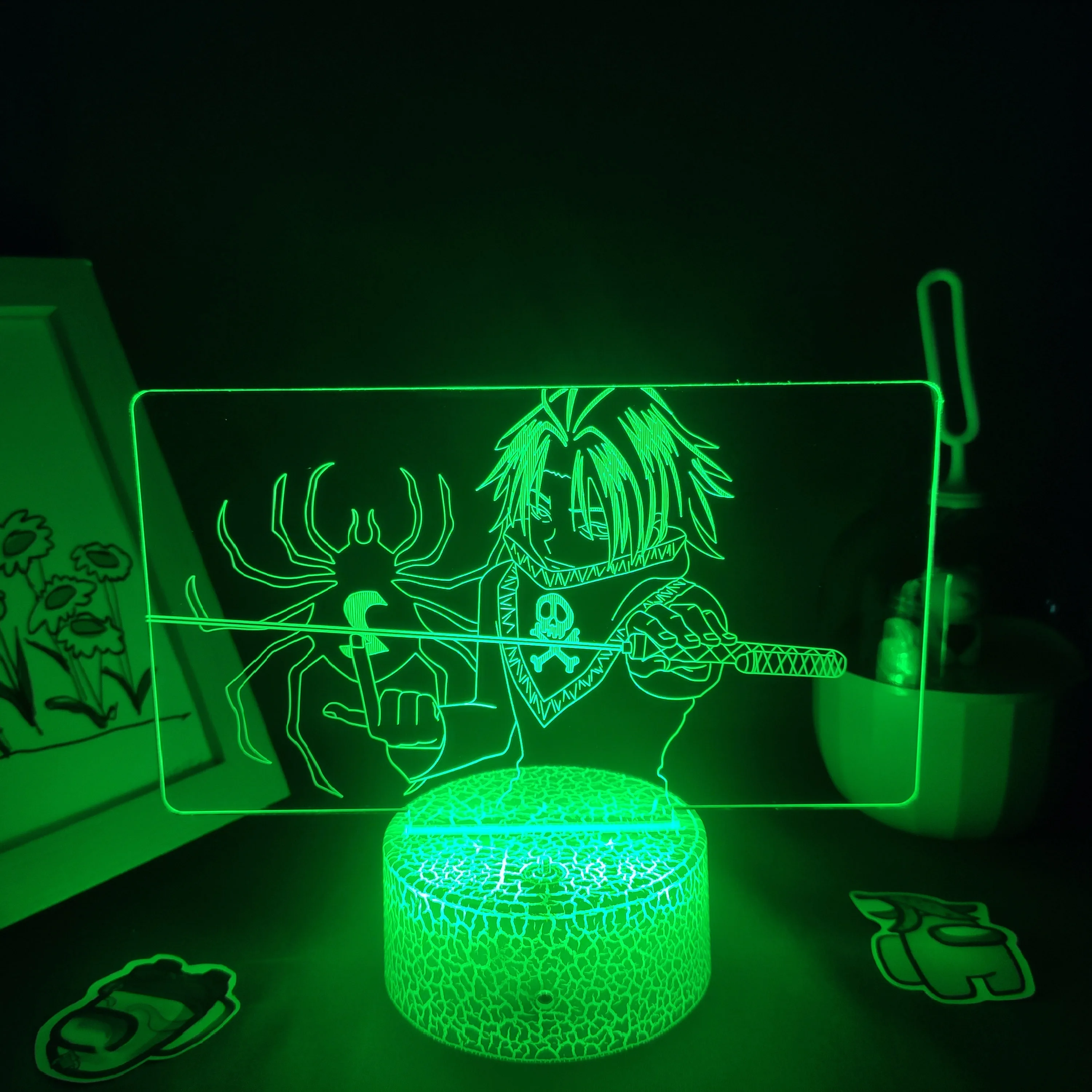 Hunter X Аниме Фигурка Feitan 3D Светодиодная лампа RGB неосветильник Манга подарок для