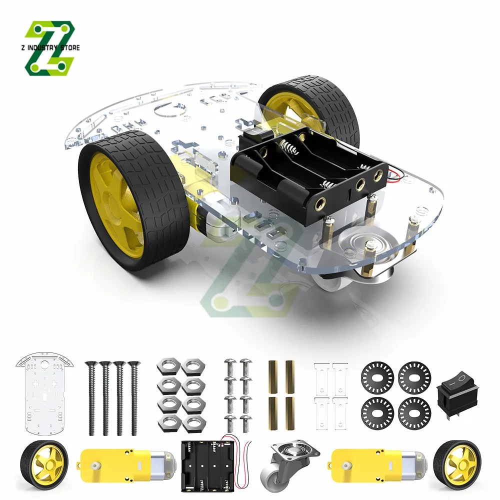 

Avoidance Tracking Motor For Smart Robot Car Chassis Kit Speed Encoder Battery Box module For Arduino DIY KIT