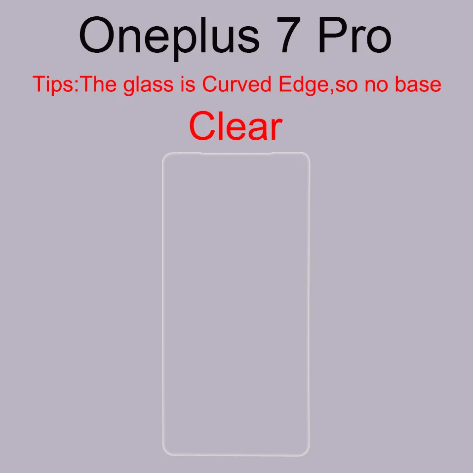 Clear - 7 Pro 6D закаленное стекло для One Plus Oneplus 7t 7 Pro 6T 6 5T Чехол протектор экрана Oneplus7 пленка стекло для Oneplus 7t 7 Pro 5T 5 6T 6 - Цвет: Clear - 7 Pro