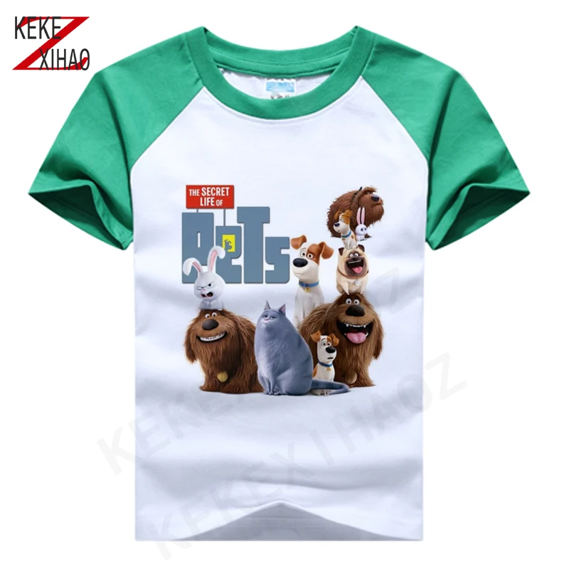 

Pet Dog Print children T-shirt kids favorite pet secret boys girls' favorite leisure cotton T-shirt Boys Girls Summer Sports Tee