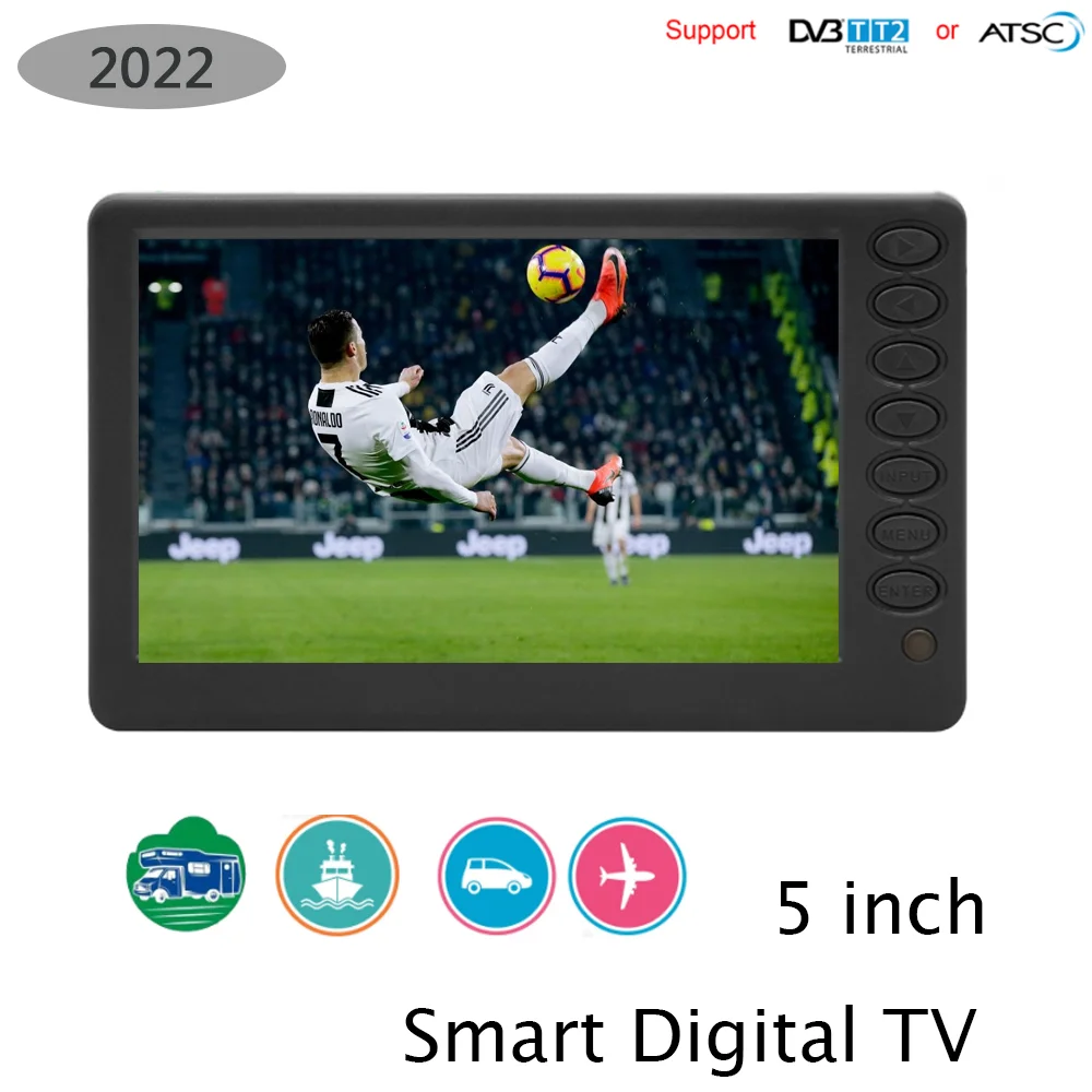 5-дюймовый HD портативный TV DVB-T2 ATSC цифровой аналоговый телевизор LEADSTAR D5 Mini Small Car