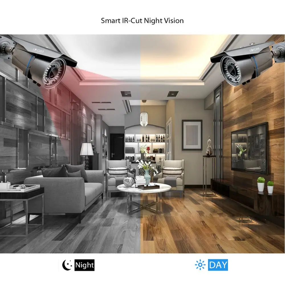 Камера видеонаблюдения LOXCAM H.265 4 МП 48 В POE IP66 дюйма Onvif P2P 2 8 12 мм с переменным