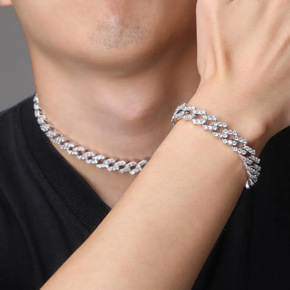 Браслеты GUCY из кубинской цепи с фианитом для мужчин ювелирные украшения в стиле