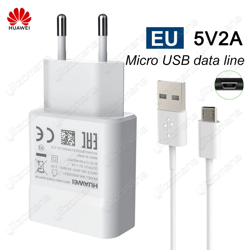 5V2A Add Micro Cable Оригинальное зарядное устройство huawei, 5 В/2 А, 9 В/2 А, USB, быстрая зарядка для huawei P8 P9 Plus Lite Honor 8 9 Mate10 Nova 2 2i 3 3i, оригинальная зарядка - Тип штекера: 5V2A Add Micro Cable
