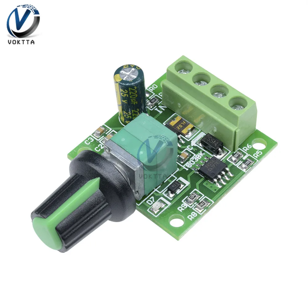 DC 1 8 V 15V 30 Вт 2A ШИМ двигатель Скорость Управление Регулятор низкого Напряжение