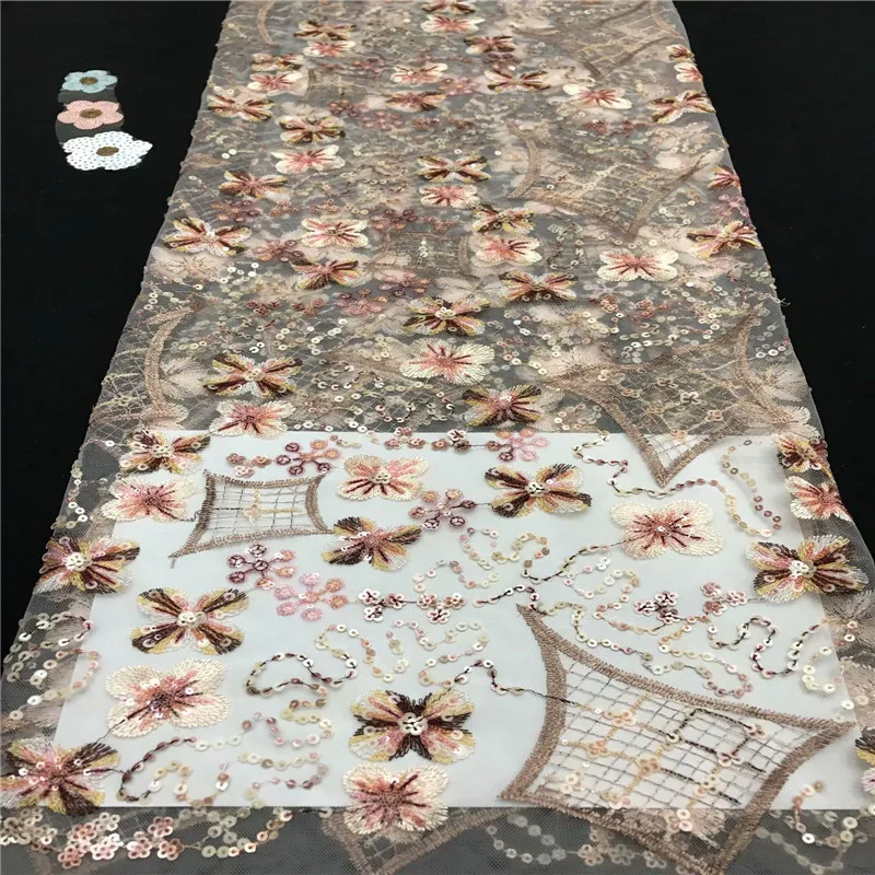 2020 последние французские нигерийские кружева ткань 3D цветок Высокое качество