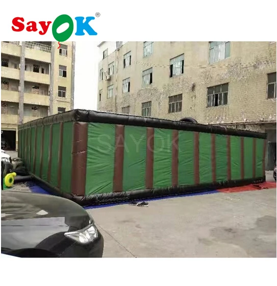 Огромный надувной лабиринт 10x10x2 5 игровой с препятствиями воздуходувкой для