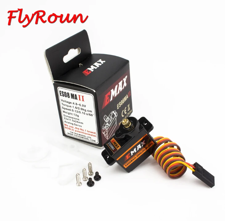 2 шт. EMAX ES08MAII 12g мини металлическая Шестерня Аналоговый сервопривод для радиоуправляемых Хобби Автомобиль Лодка Вертолет Самолет радиоуправляемый робот запасные части