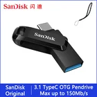 USB флеш-накопитель SanDisk OTG USB 3,1 Type-C, Флешка 32 Гб 64 Гб 256 ГБ 512 ГБ 128 ГБ, флеш-накопитель 256 ГБ для сотовых телефонов, планшетов, ПК, SDDDC3