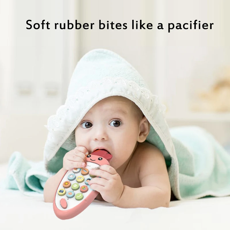 

Baby Phone Toys Bilingual Telephone Teether Music Voice Toys Early Childhood Education Electronic Toys For Children Baby Gift