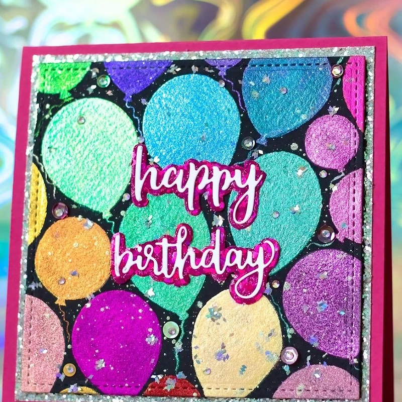 

2021 New Balloon Layered Plastic Stencil For DIY Making Background Card Paper Album Scrapbooking No Metal Cutting Dies Stamp Set
