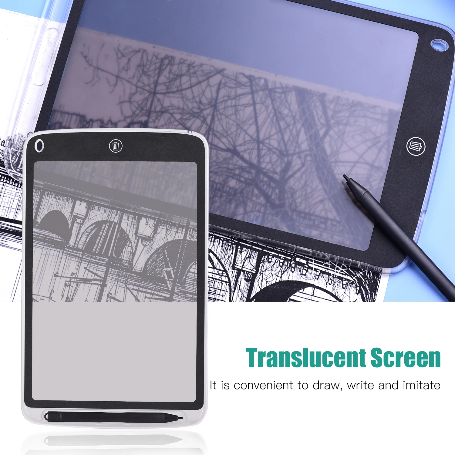 Планшет для письма с цветным экраном 10 дюймов ЖК дисплей полупрозрачная копия