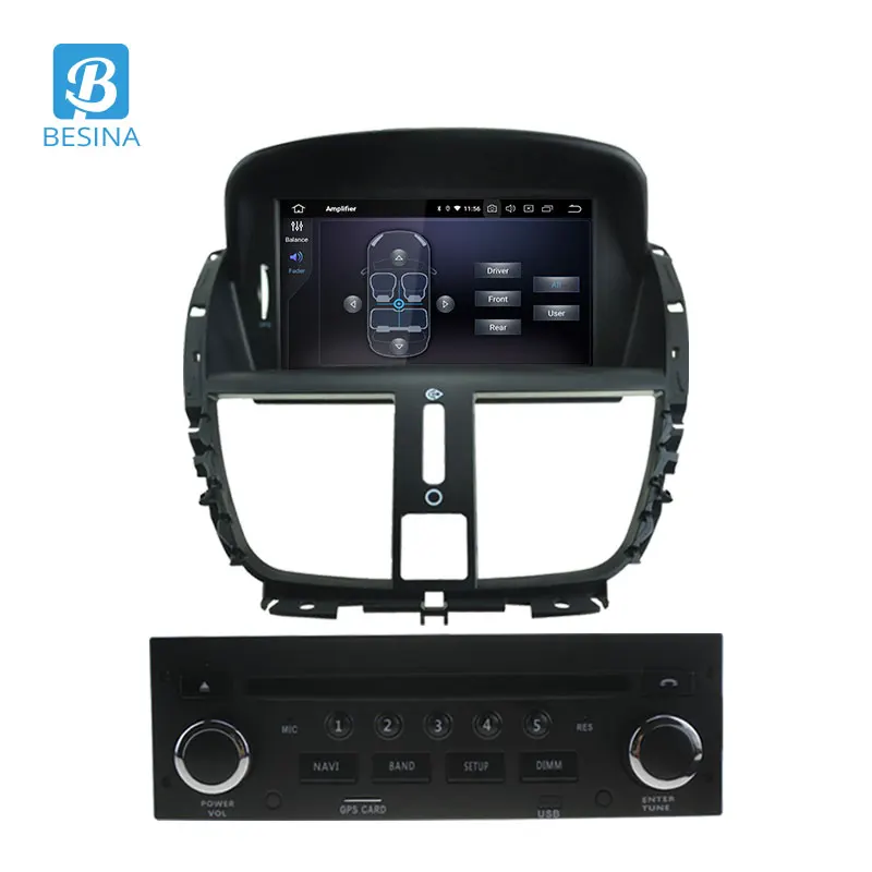 Автомагнитола Besina 1 Din Android 9,0 dvd-плеер для peugeot 207 207CC 2007 2008 2009 2010 2011 2012 2013 WiFi gps навигация Мультимедиа 4 Гб ram 64 rom