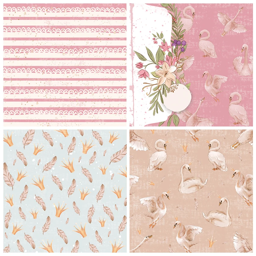 24 шт. бумажный пакет для скрапбукинга с рисунком лебедя оригами искусство сделай