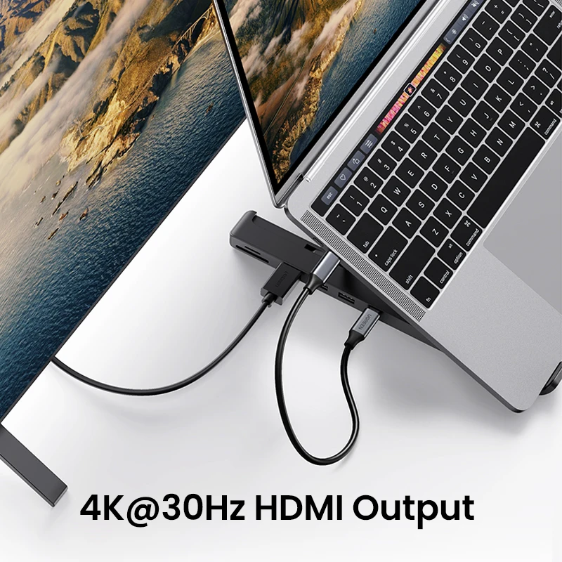 【Новый • держатель X-Kit hub】 Ugreen usb-хаб док-станция USB C 4K HDMI TF SD 2 3 0 порты подставка