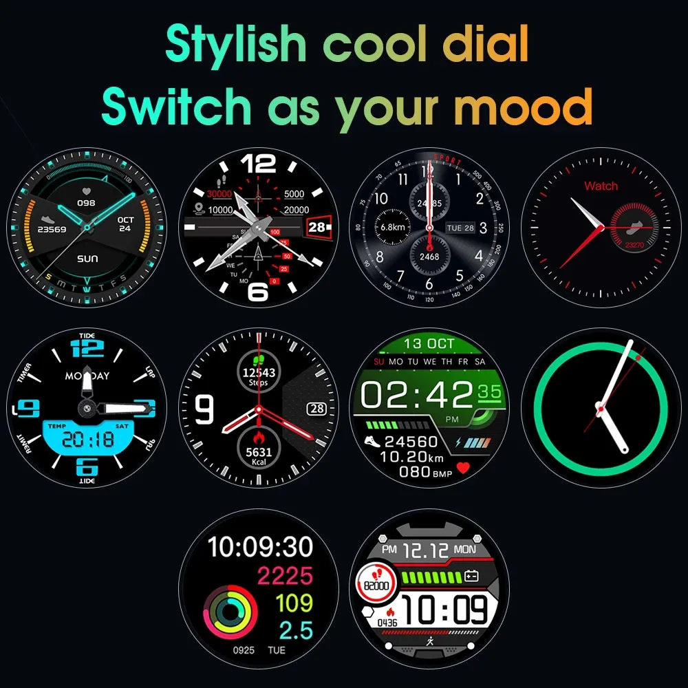 

L13 Smart Watch Hangul Korean Support Pod ECG+PPG IP68 Waterproof Bluetooth Call Blood Pressure Heart Rate Men's Wrist Watch