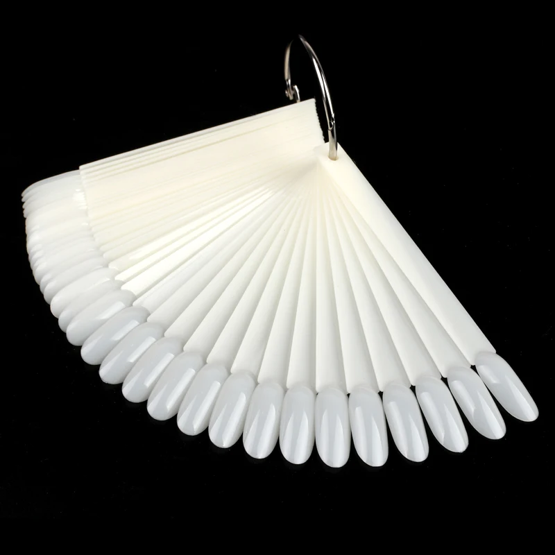 50 шт./компл. круглые накладные ногти практическая карта дисплей веер полное