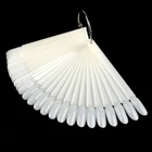 50 шт.компл., круглые накладные ногти, практическая карта, дисплей, веер, полное покрытие, демонстрационная карта, палитра, пряжка, кольцо, инструмент для маникюра