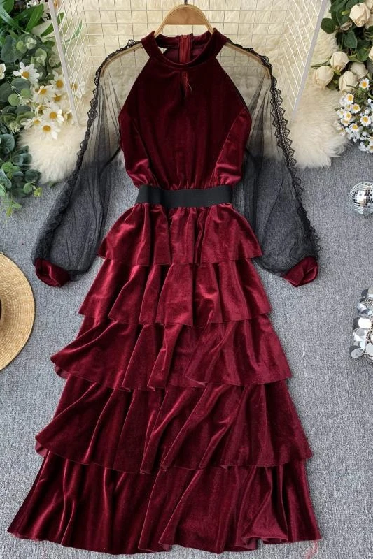 Новое Женское Платье макси с длинным рукавом Цветные Лоскутные облегающие