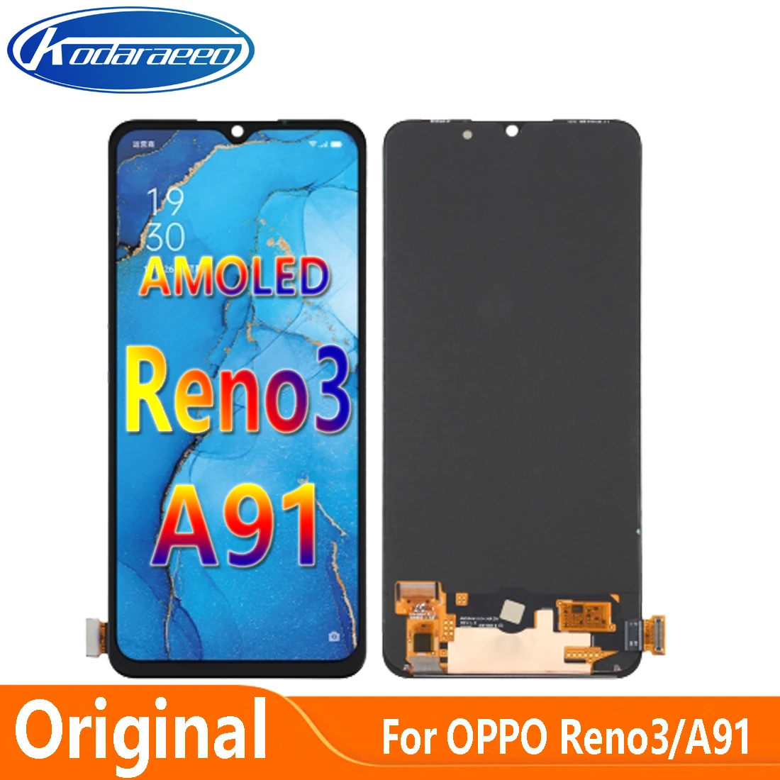 

Original AMOLED Display For OPPO Reno3 4G 5G CPH2043 PCHM30 LCD Display Screen Touch Digitizer Assembly