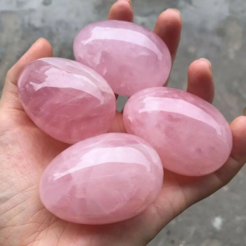 

Натуральный розовый кварц, хрустальное яйцо, лечебный кристалл, драгоценный камень с ручной полировкой, украшение рейки