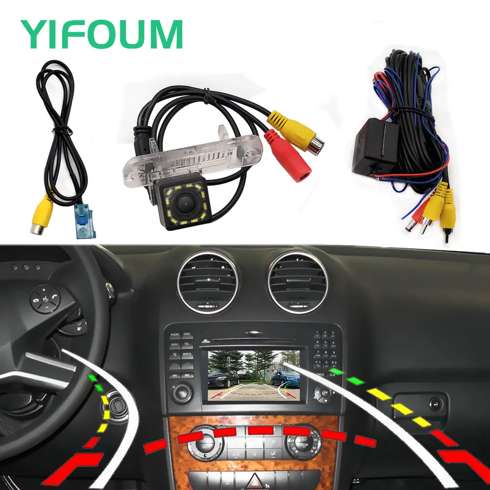 Автомобильная камера заднего вида с динамической траекторией для Mercedes-Benz M ML Class