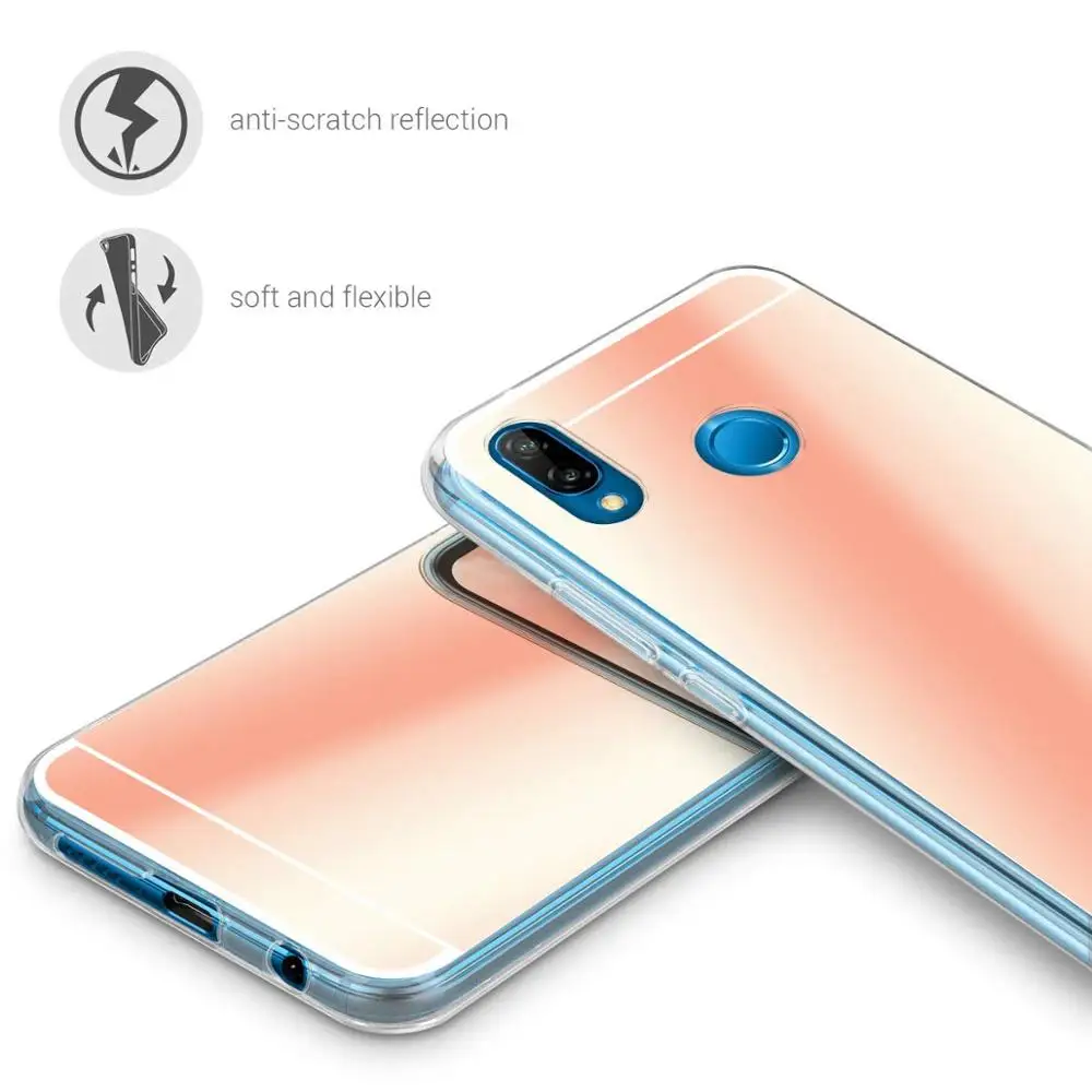 Зеркальный прозрачный мягкий силиконовый чехол из тпу для Huawei P30 P20 Mate 10 20 Lite Pro Nova 3