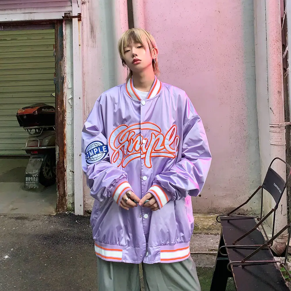 

New baseball jacket men's autumn new American jacket loose and versatile embroidered top