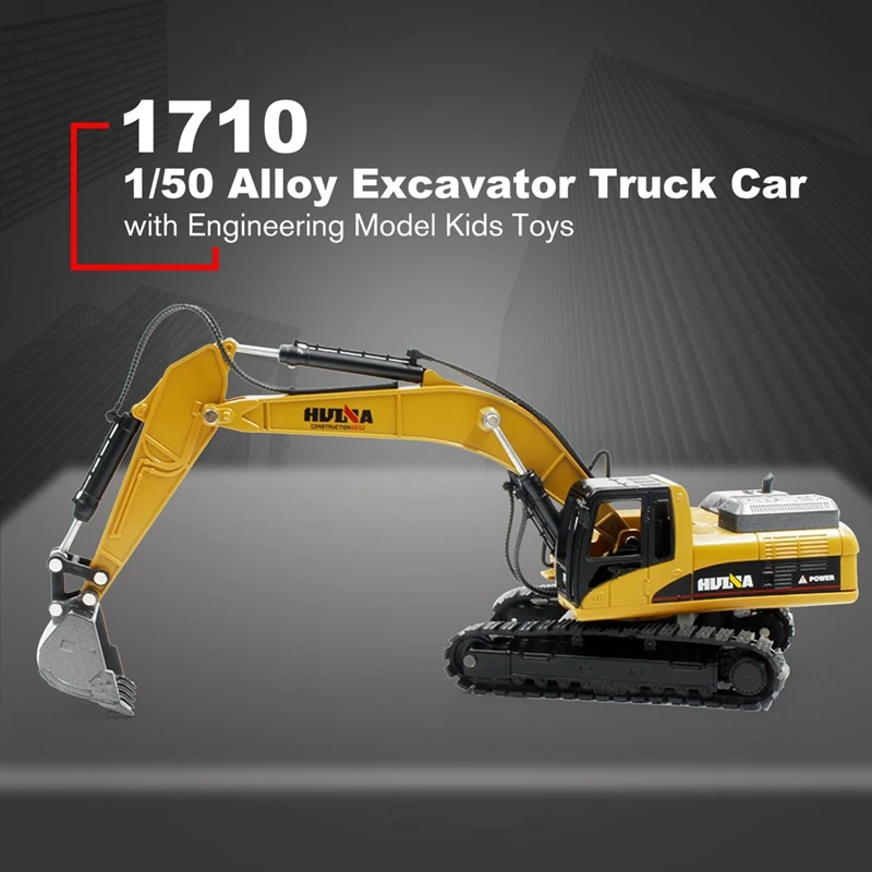 

HUINA 1710 1:50 Alloy Excavator Static Model Decoration