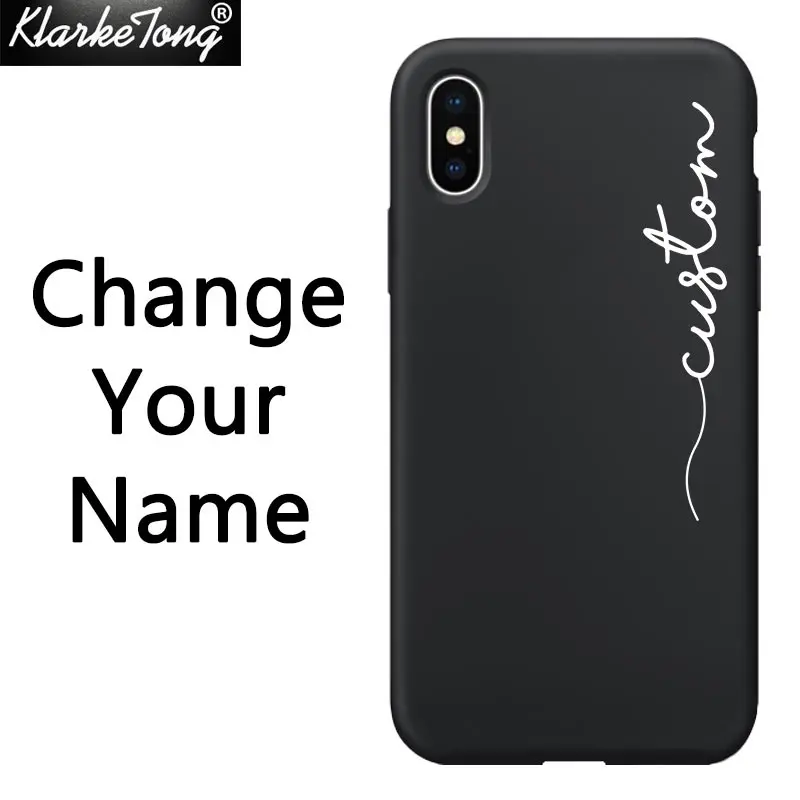 Персонализированный Мягкий силиконовый чехол для iPhone XS MAX XR 6S 7 8 Plus 11 promax матовый