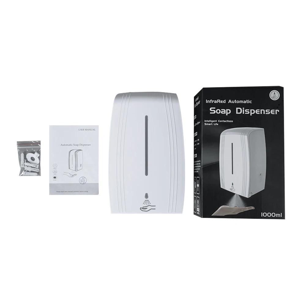 

Wall-Mount Soap Dispenser Automatic Soap Dispenser 1000ml Waterproof Touchless Dispenser for Bathroom Kitchen without battery