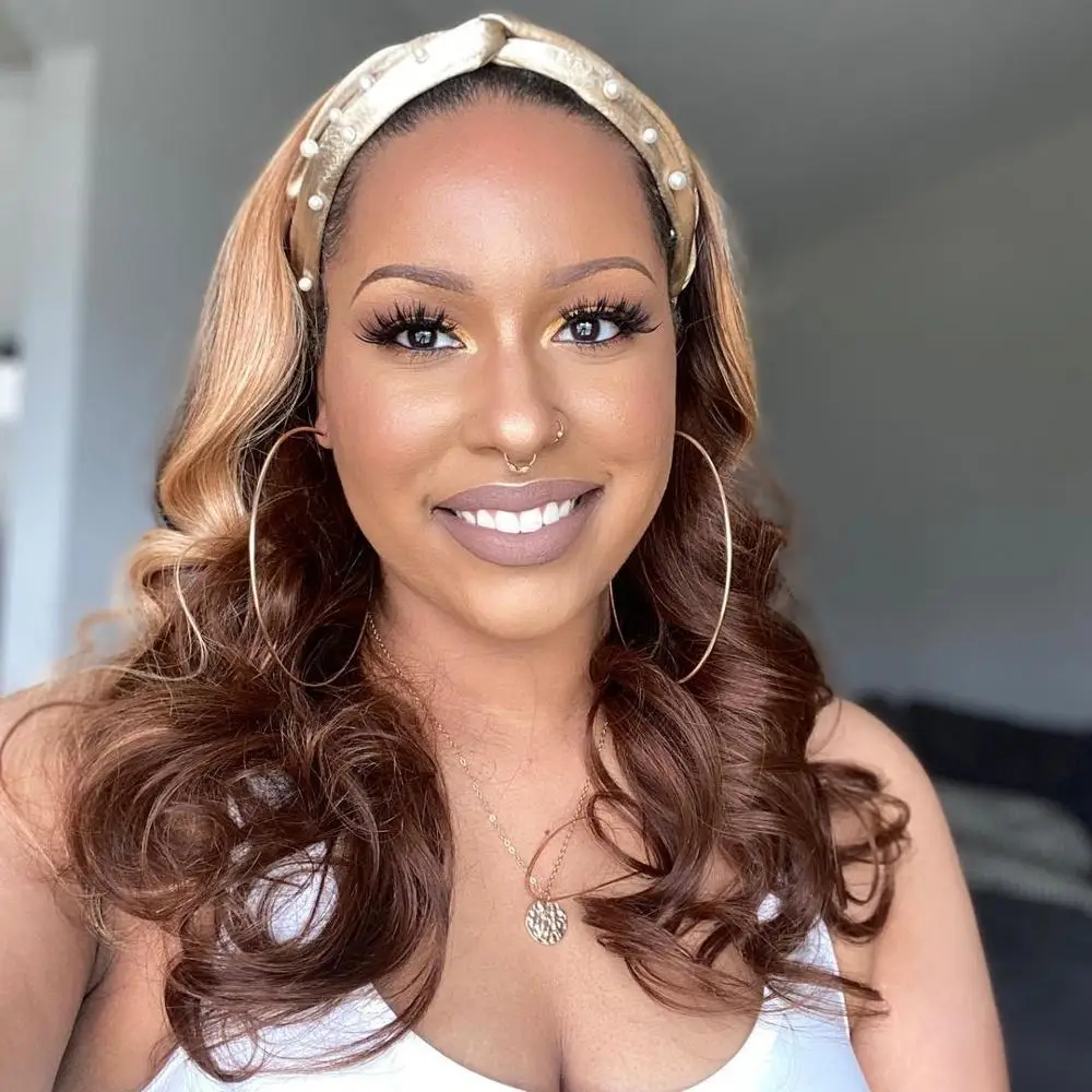 Обруч Омбре парик человеческие волнистые волосы для придания объема и повязка на