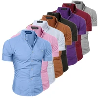 fashion mens short sleeve shirts casual formal business slim fit shirt top s m l xl 2xl 3xl