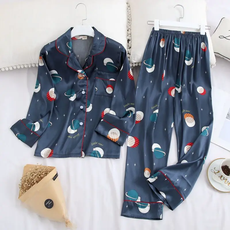 XXXL пара пижам для мужчин и женщин сексуальные атласные шелковые пижамные штаны с