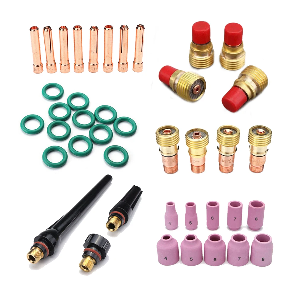 

49Pcs TIG Welding Accessories For Wp-17/18/26 Telding Torch DOL Set Tig Welding Torch Lens Glass Cup Kit