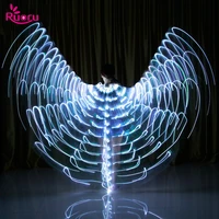ruoru belly dance led isis wings adult girls kids belly dance angle wings costume belly dance led wing with adjustable sticks
