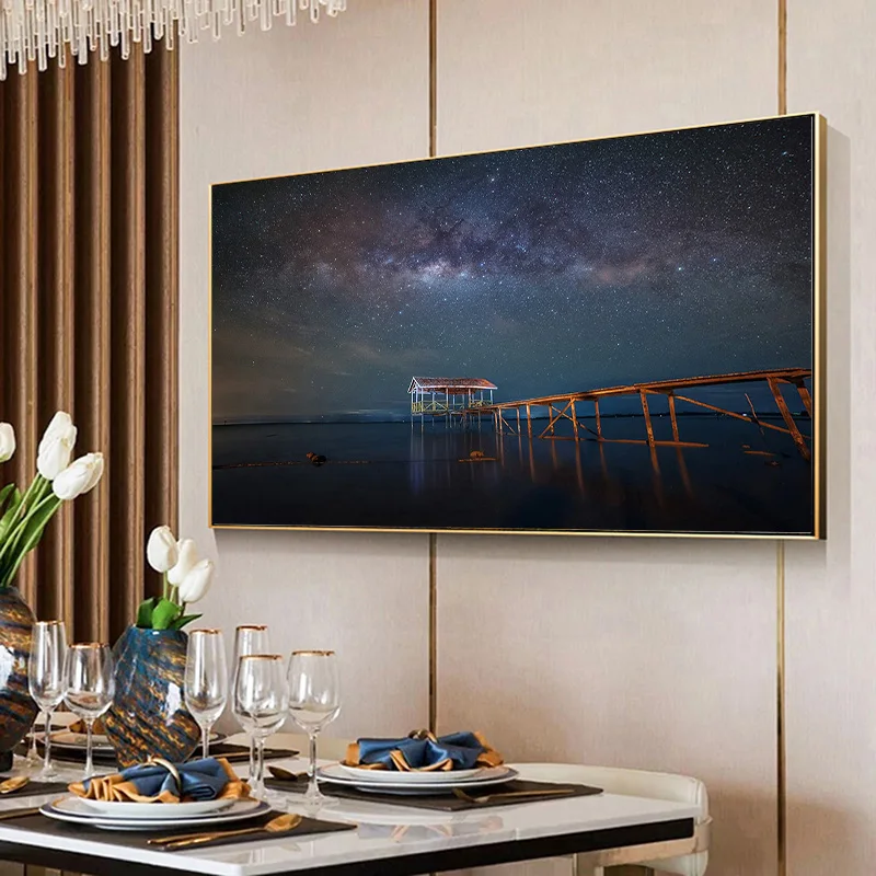 

Hd Print Night Sky Stars Poster and Prints Wall Art Decor Wall Paintings Canvas Painting for Living Room Decoration No Frame