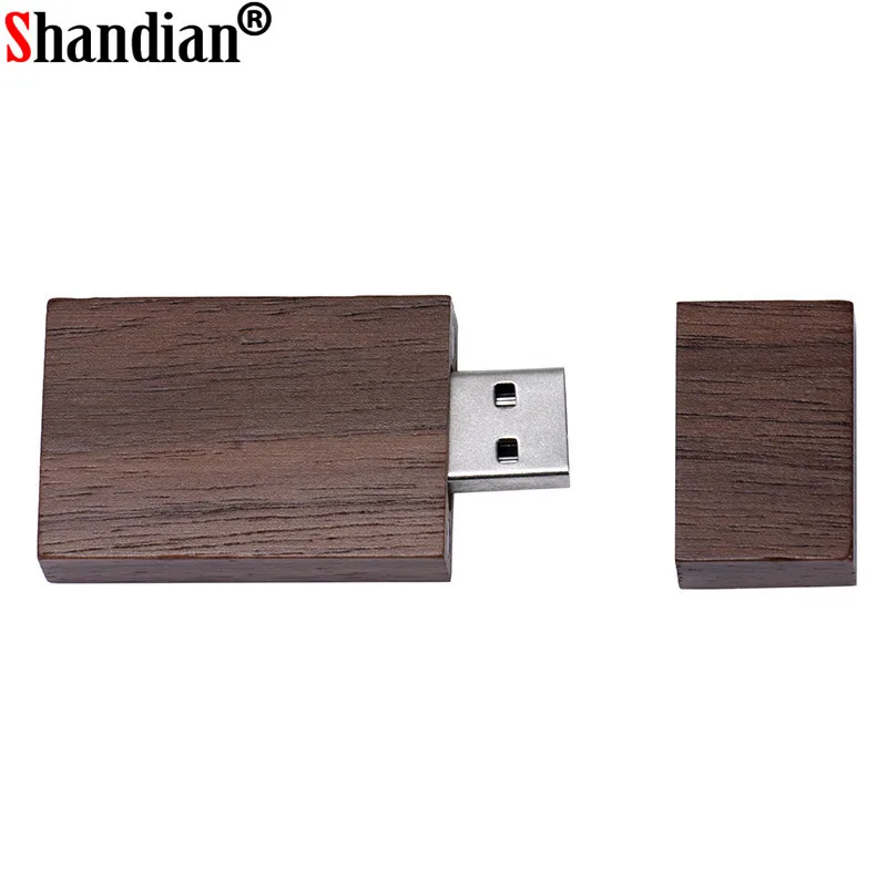 Usb флеш накопитель SHANDIAN деревянный корпус 4 ГБ 16 32 размер 105 мм х 95 40 мм|USB