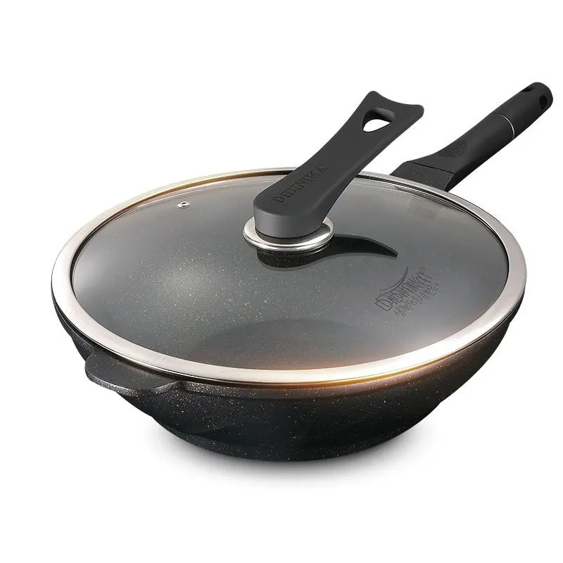 Korean Wheat Rice Stone Pot Non-stick Wok Coated Frying Pan No Lampblack Cookware General Use For Induction Cooker And Gas | Дом и сад