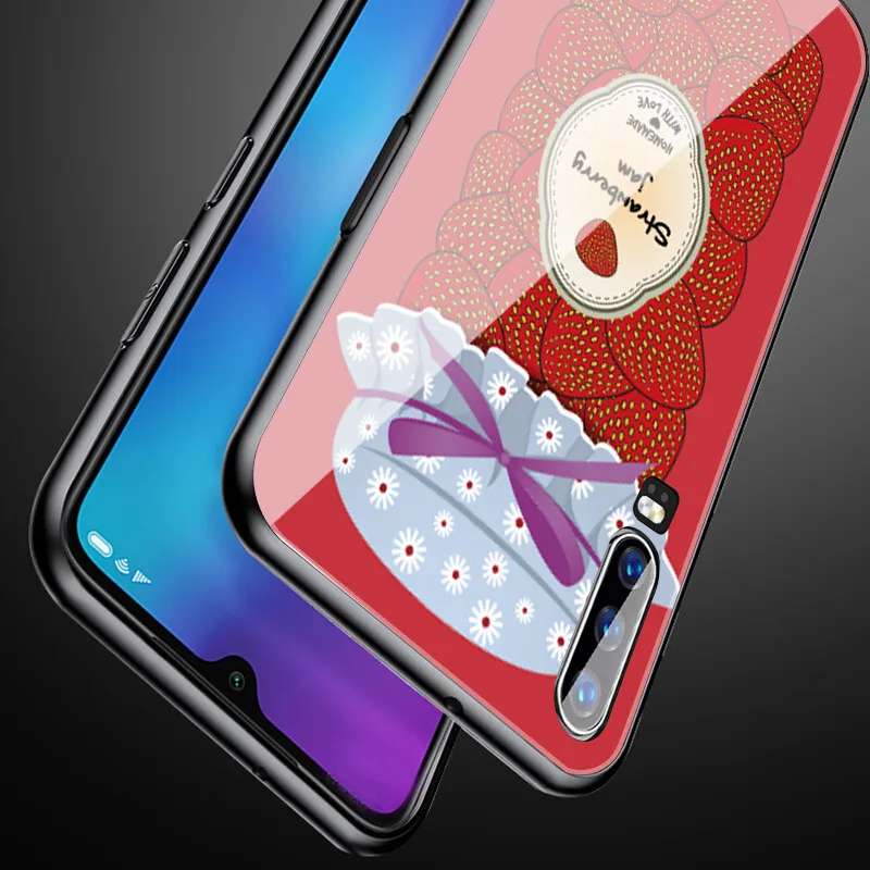 Чехол для huawei mate P30 mate 20 P20 Lite глянцевый чехол из закаленного стекла для телефона для Nova 3 Honor 9 10 Lite 8X MAX чехол с забавным рисунком