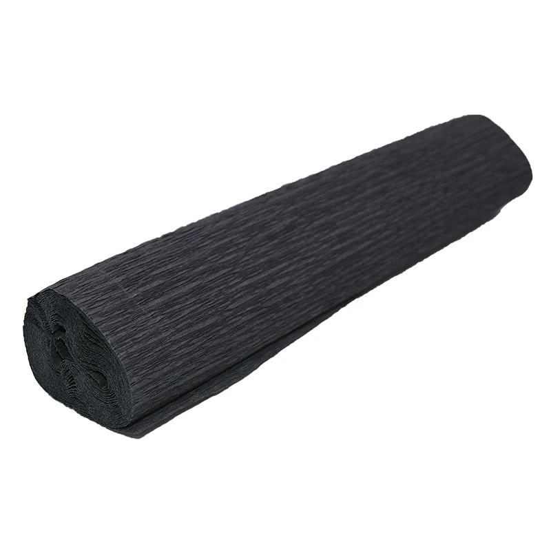 black 250*50 см декоративное оригами сморщенное Креповое бумажное ремесло, ручная работа цветок сделать упаковку сложить Скрапбукинг Вечерние Декорации - Цвет: black